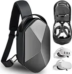 PATENTED DESIGN FASHION PS VR2 CASE-The geometric polyhedron appearance creates a personalized visual experience, the one-piece hard shell structure durable protection for your VR headset and touch controllers accessories.